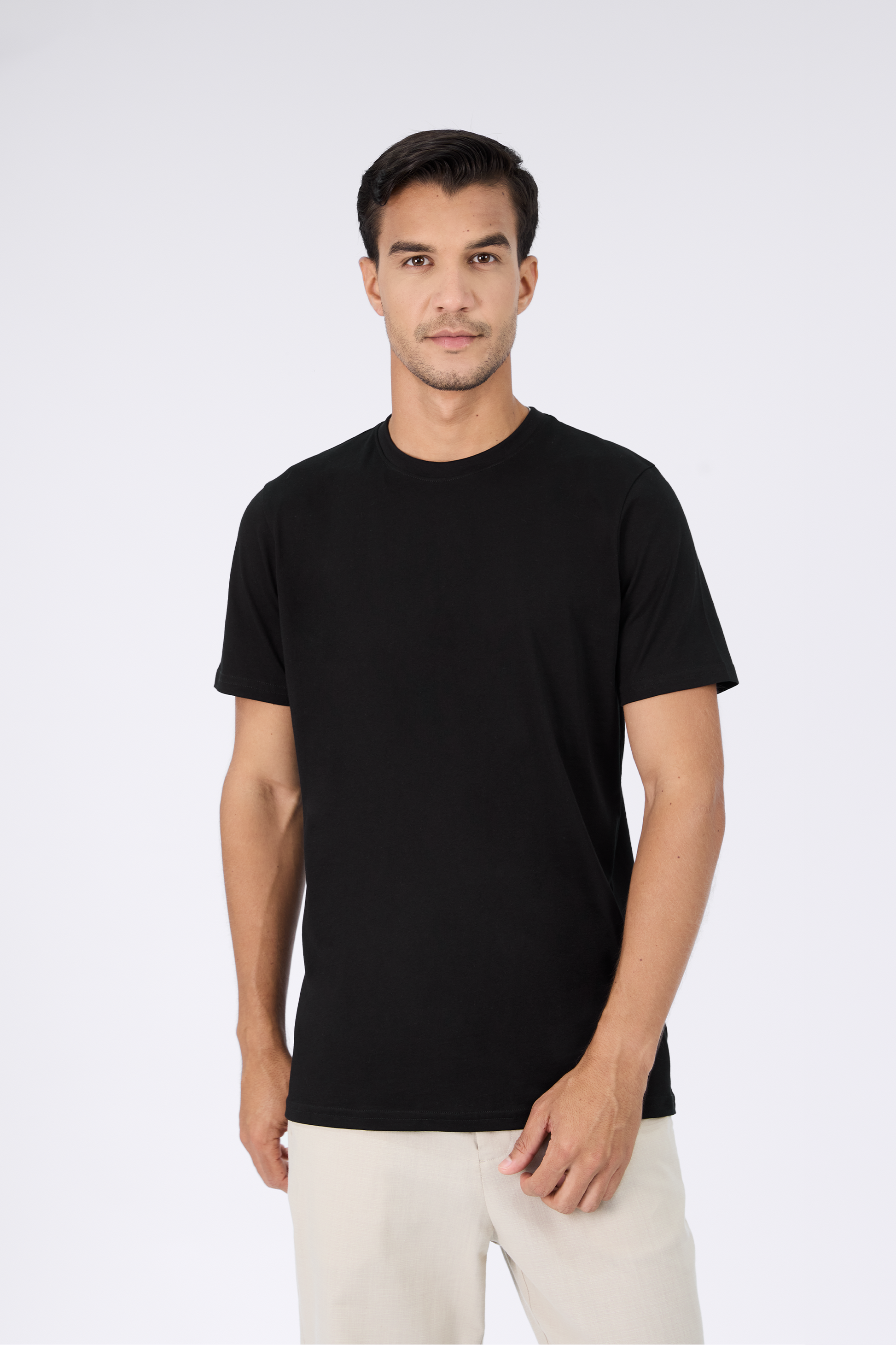 POLO DE ALGODÓN PIMA REGULAR FIT NEGRO NAHUEL