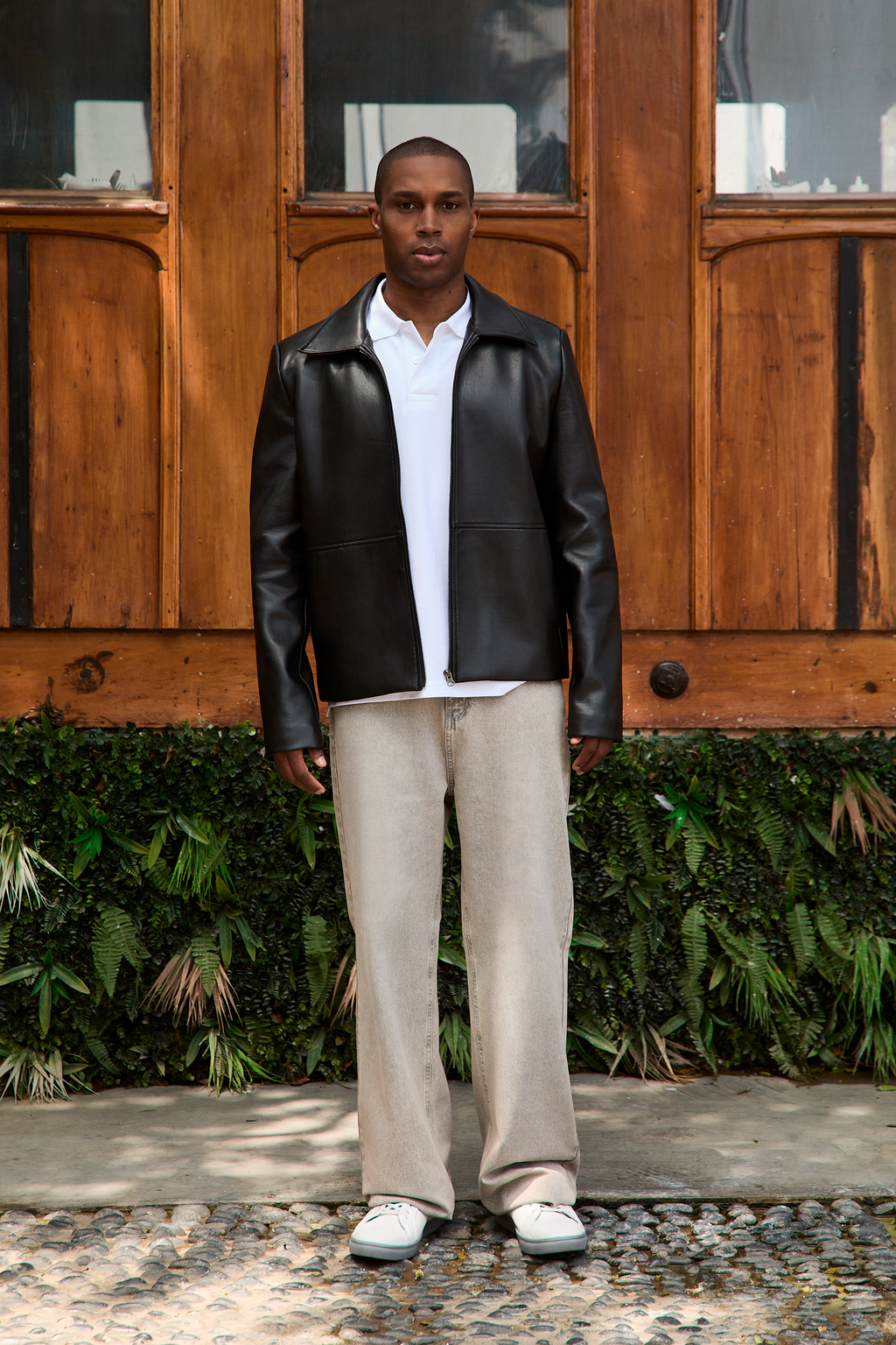 CASACA DE CUERINA PARA HOMBRE NEGRO DAMIAN