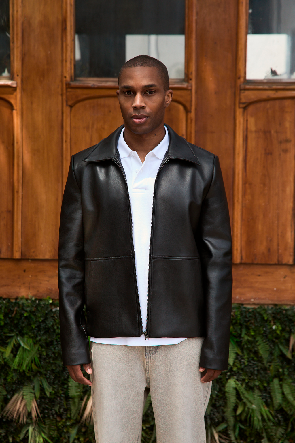 CASACA DE CUERINA PARA HOMBRE NEGRO DAMIAN