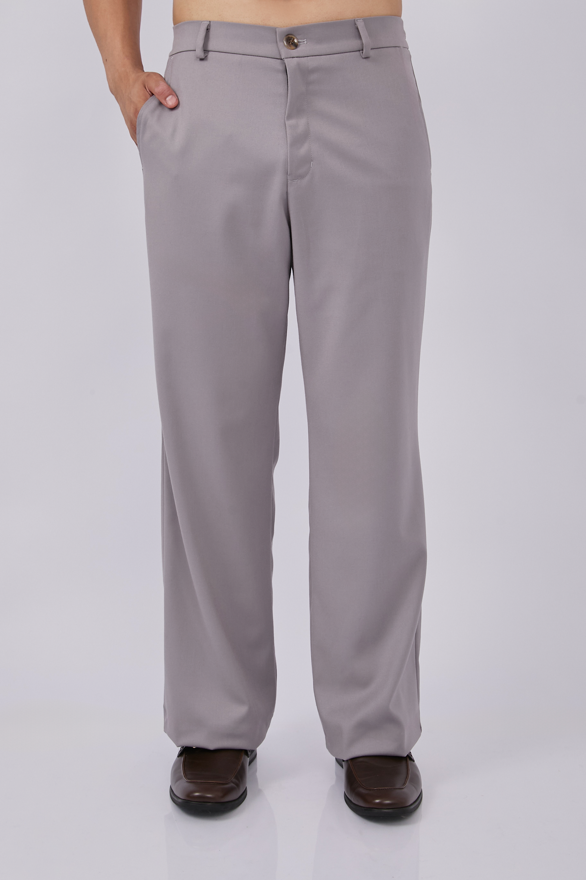 PANTALON PALAZO DE VESTIR PARA HOMBRE YAARUB PLATA
