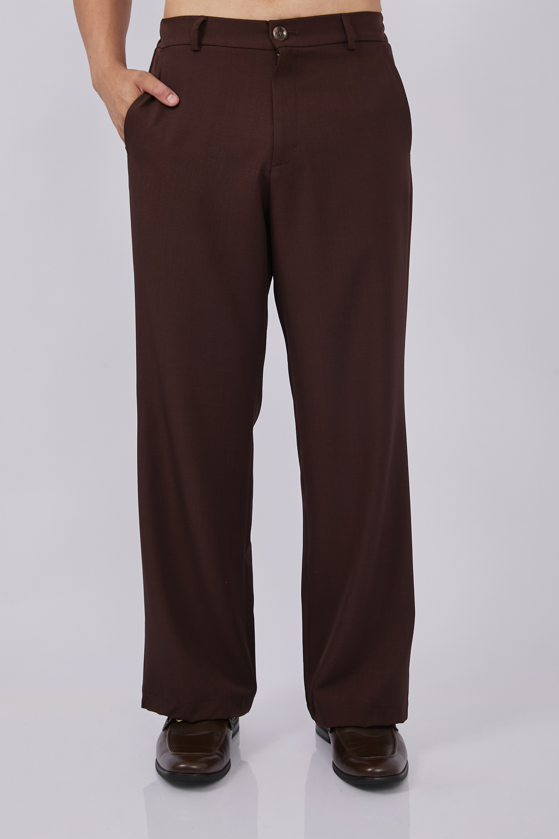 PANTALON PALAZO DE VESTIR PARA HOMBRE YAARUB MARRON