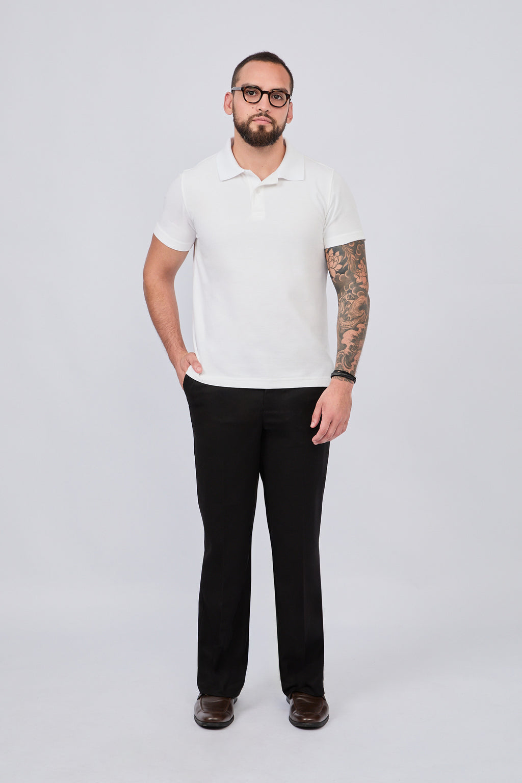 PANTALÓN SASTRE RECTO PARA HOMBRE NEGRO APLOMO