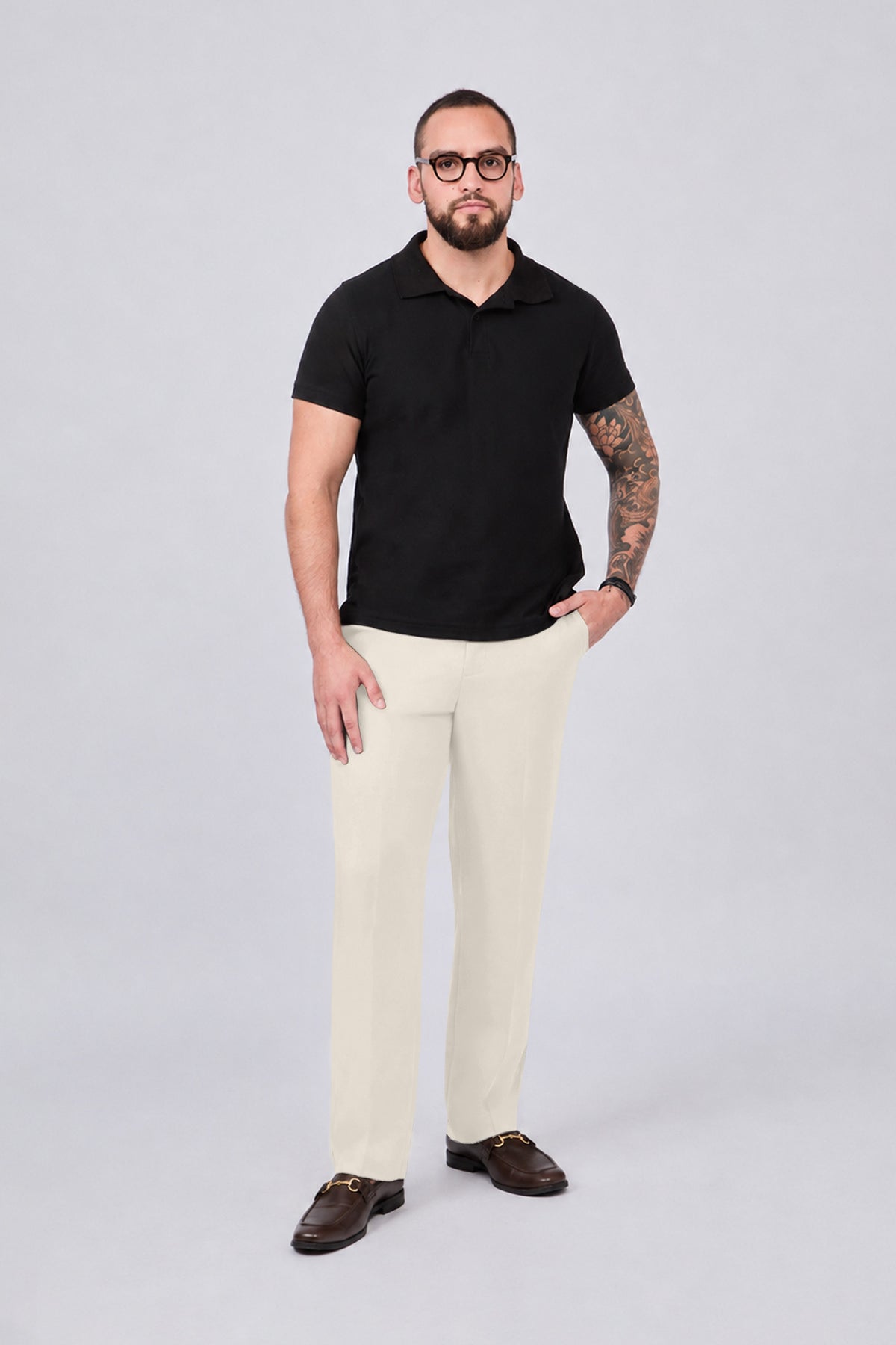 PANTALÓN SASTRE RECTO PARA HOMBRE BEIGE APLOMO