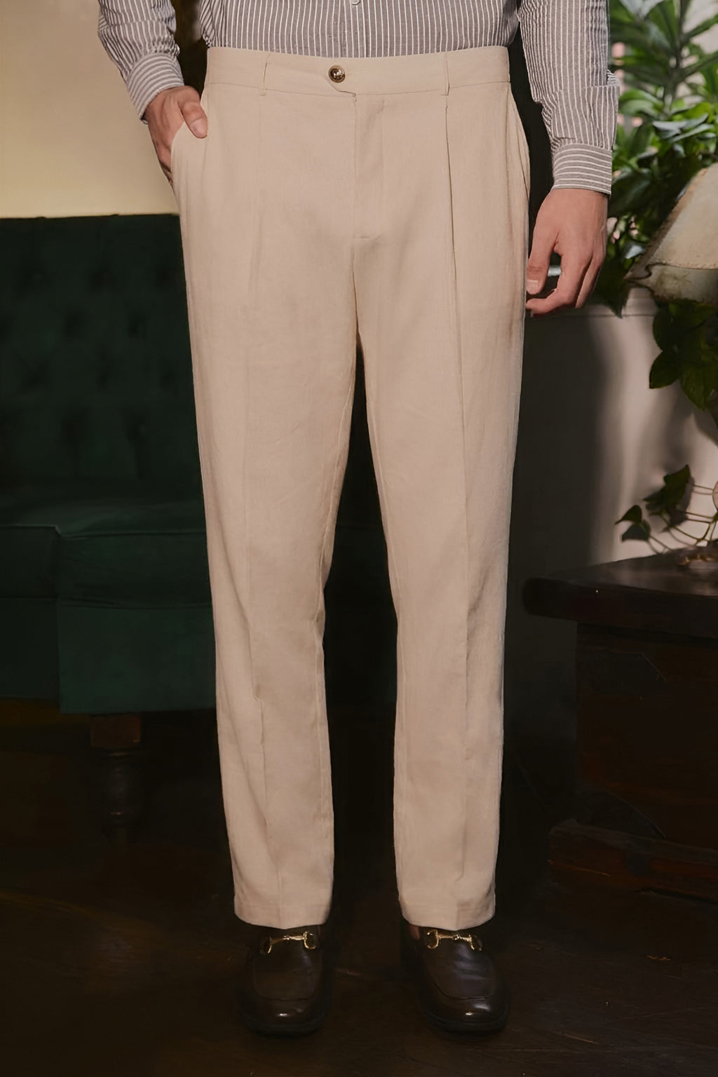PANTALÓN DE LINO CRUDO - VERNE
