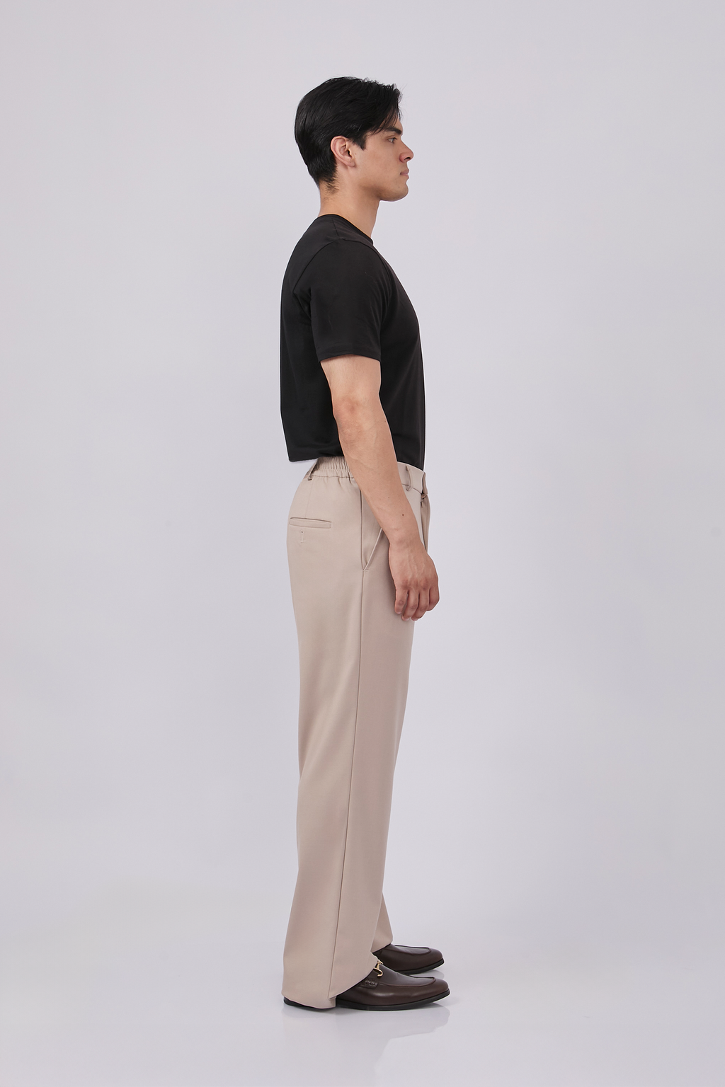 PANTALON PALAZO DE VESTIR PARA HOMBRE YAARUB BEIGE OSCURO