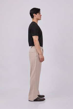 PANTALON PALAZO DE VESTIR PARA HOMBRE YAARUB BEIGE OSCURO