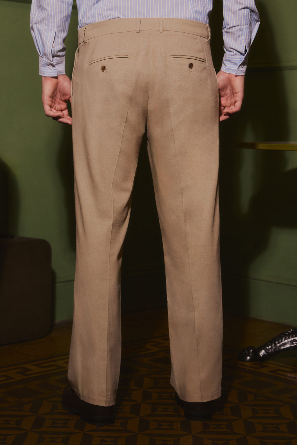 PANTALÓN DE LINO CAMEL - VERNE