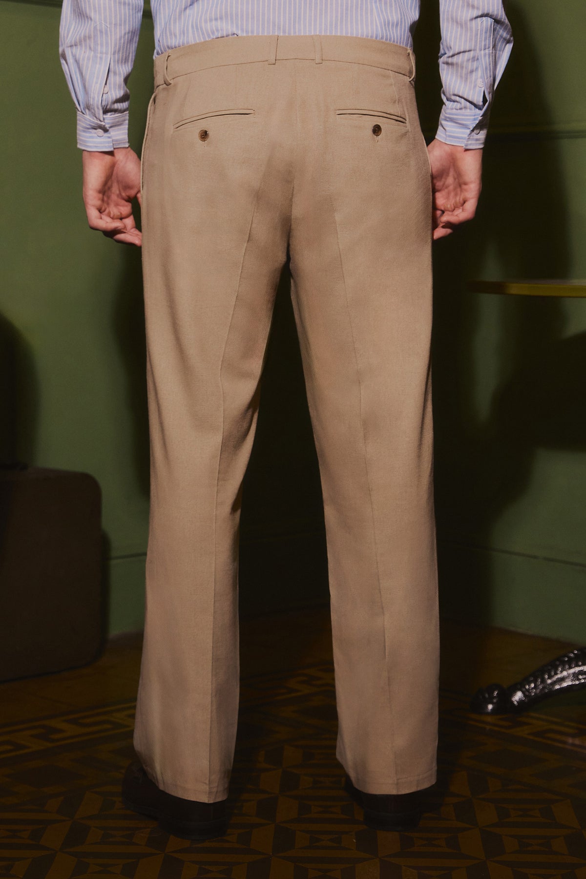 PANTALÓN DE LINO CAMEL - VERNE