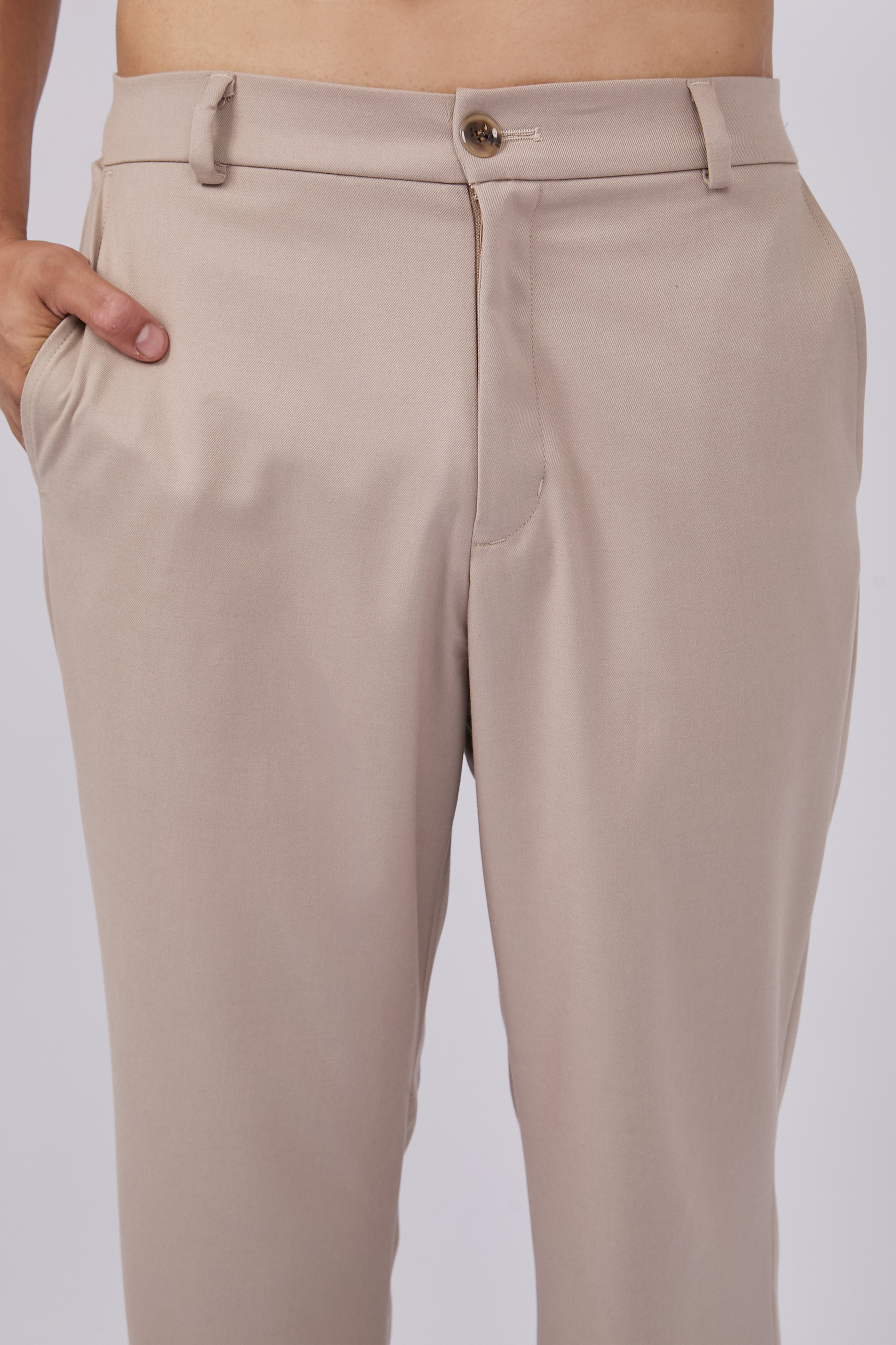 PANTALON PALAZO DE VESTIR PARA HOMBRE YAARUB BEIGE OSCURO