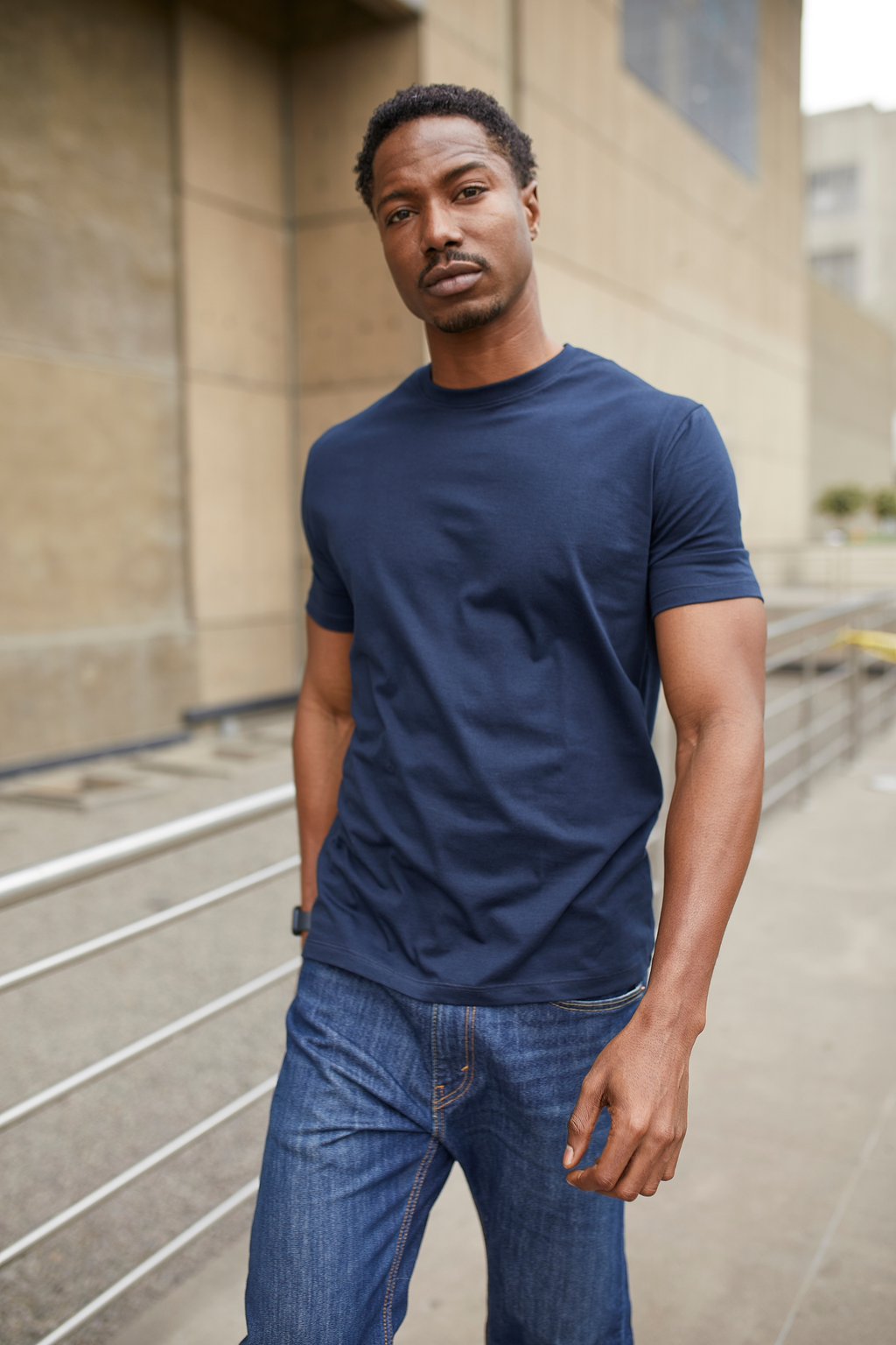 POLO DE ALGODÓN PIMA SLIM FIT UTKO MARINO