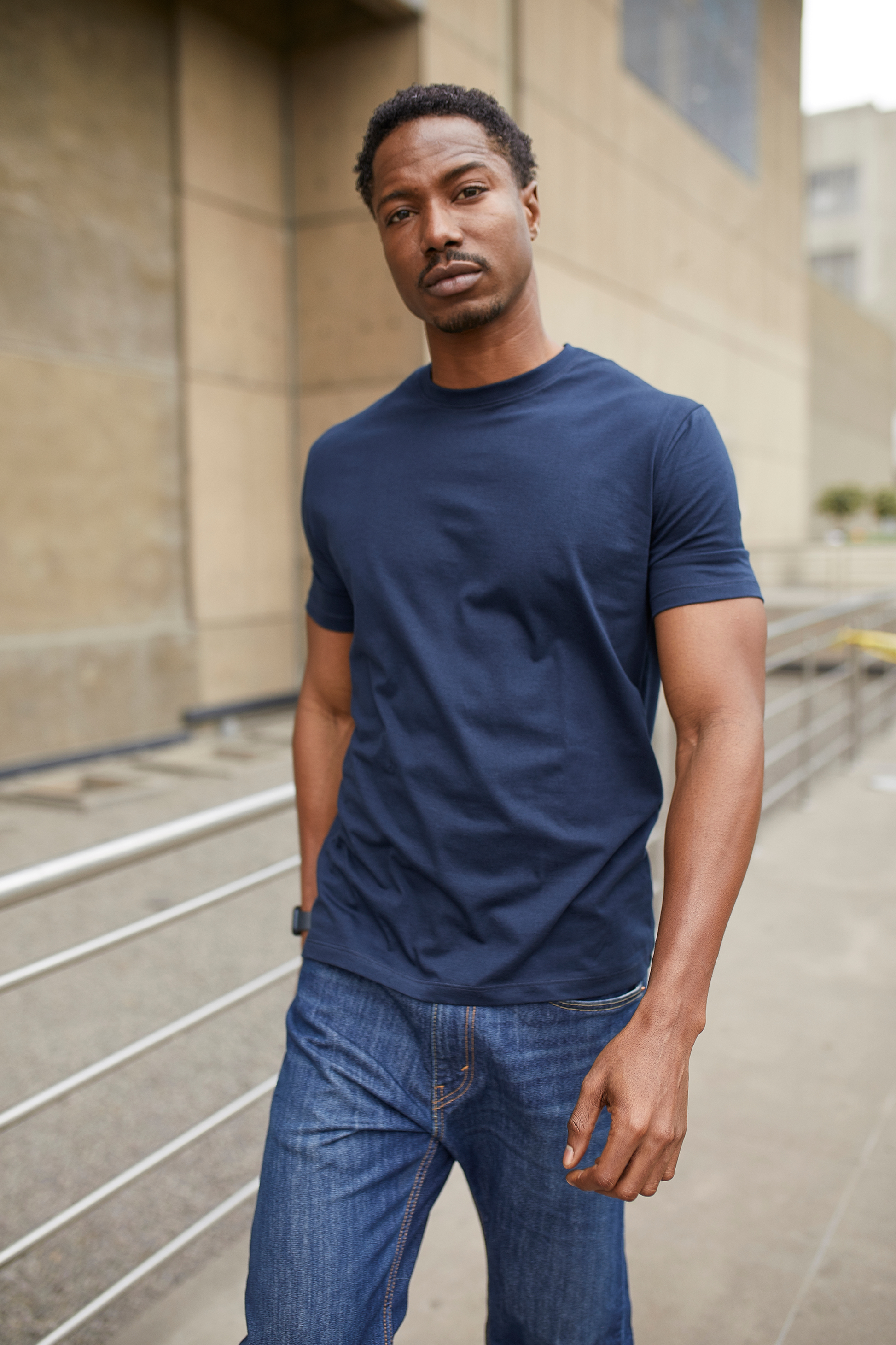 POLO DE ALGODÓN PIMA SLIM FIT UTKO MARINO