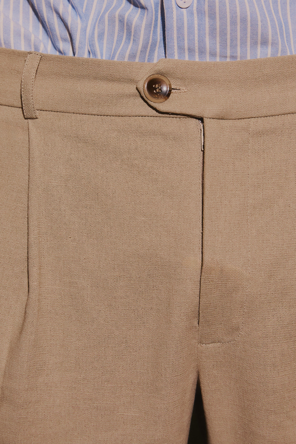 PANTALÓN DE LINO CAMEL - VERNE
