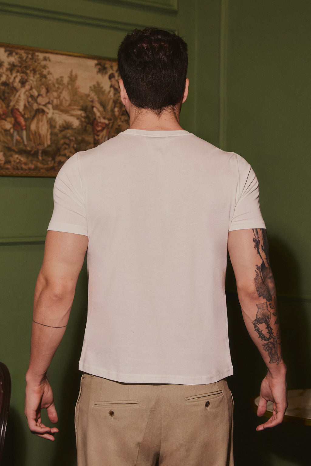 POLO DE ALGODÓN PIMA REGULAR FIT CREMA NAHUEL