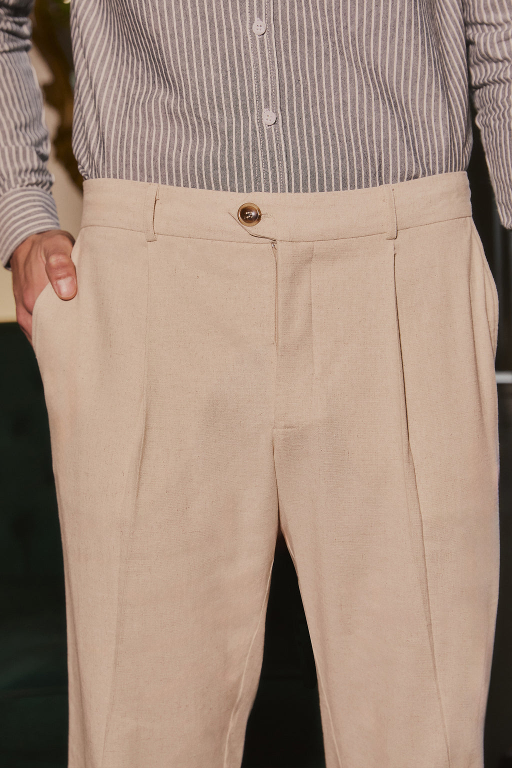 PANTALÓN DE LINO CRUDO - VERNE