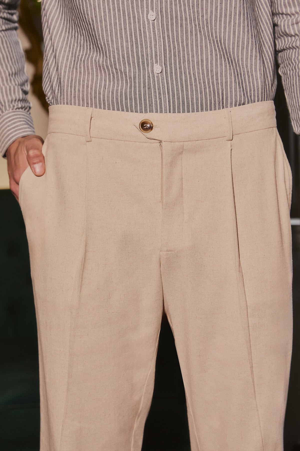 PANTALÓN DE LINO CRUDO - VERNE