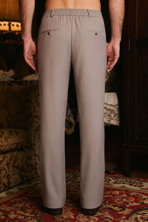 PANTALON PALAZO DE VESTIR PARA HOMBRE YAARUB PLATA