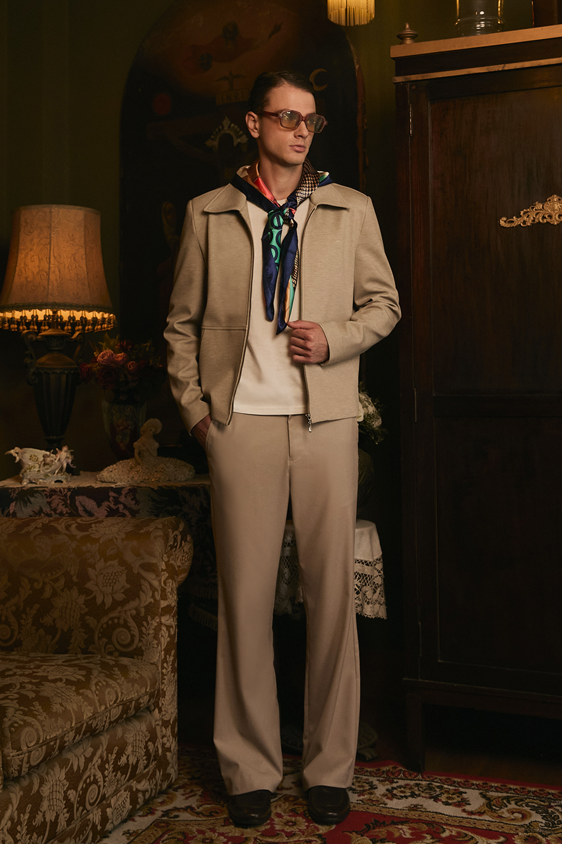 CASACA DE HOMBRE TIPO JACKET CON CIERRE FRONTAL TOPO ADRIAN