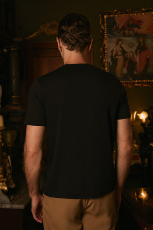 POLO DE ALGODÓN PIMA REGULAR FIT NEGRO NAHUEL