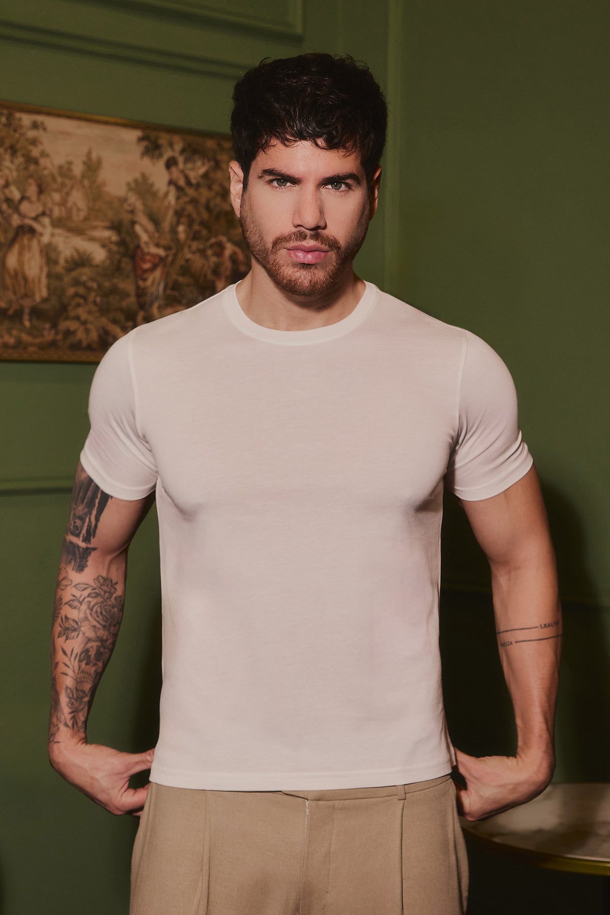 POLO DE ALGODÓN PIMA REGULAR FIT CREMA NAHUEL