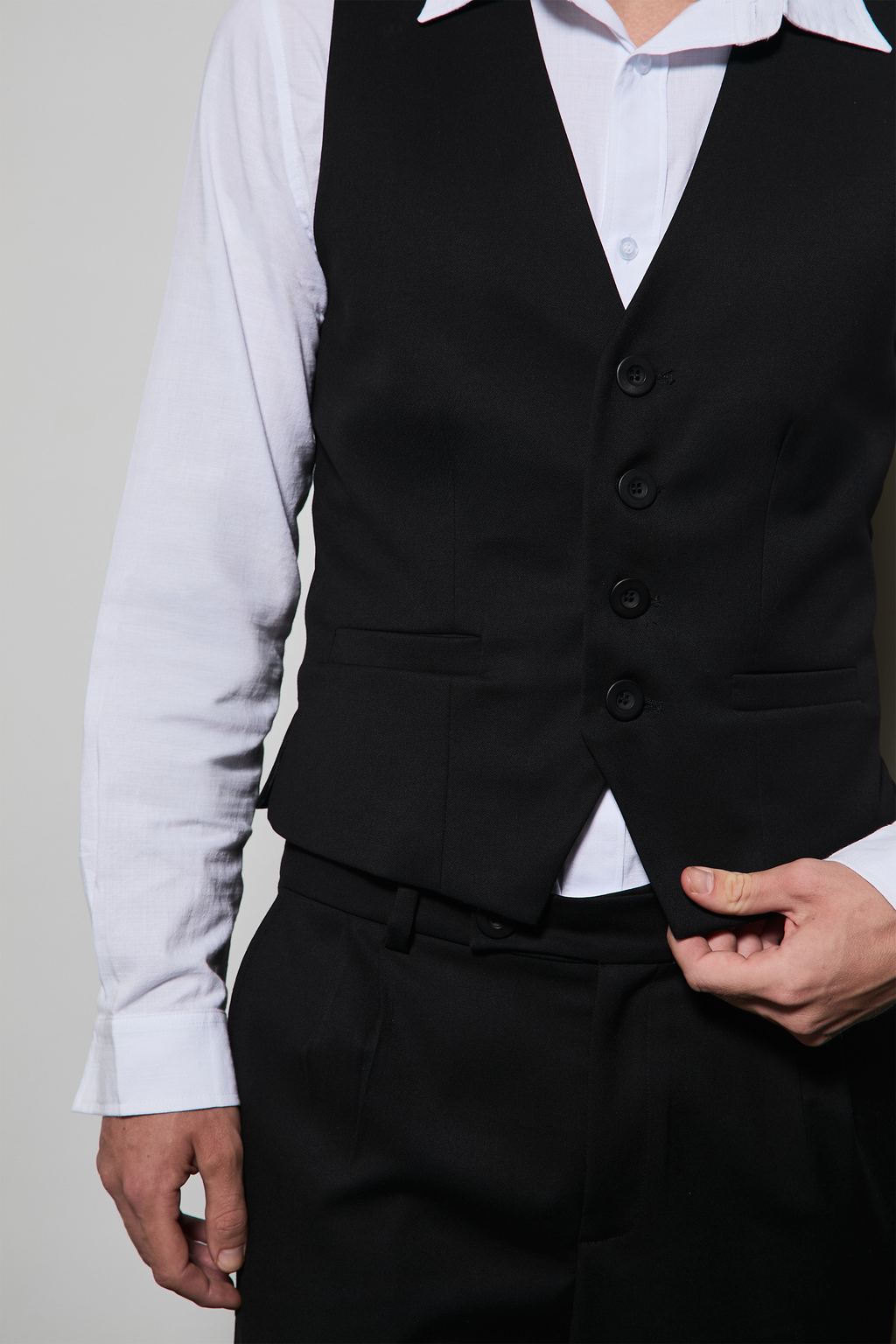 CHALECO DE SASTRE PARA HOMBRE NEGRO DARIO