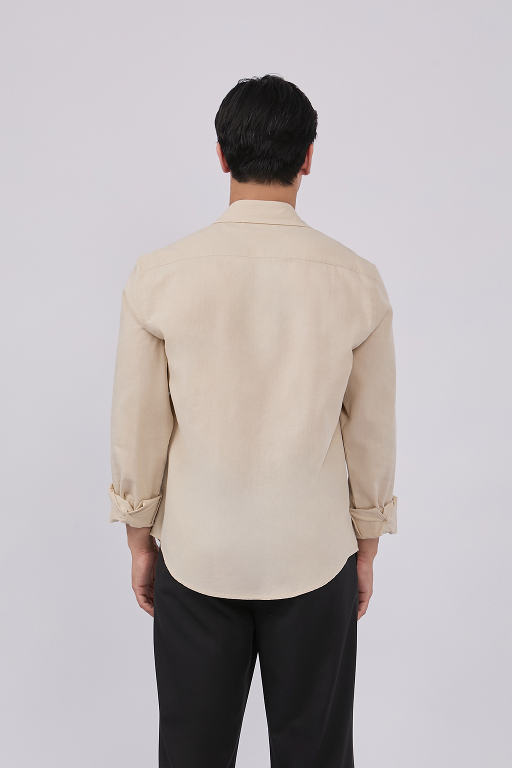 CAMISA DE LINO PARA HOMBRE MANGA LARGA LAIS BEIGE
