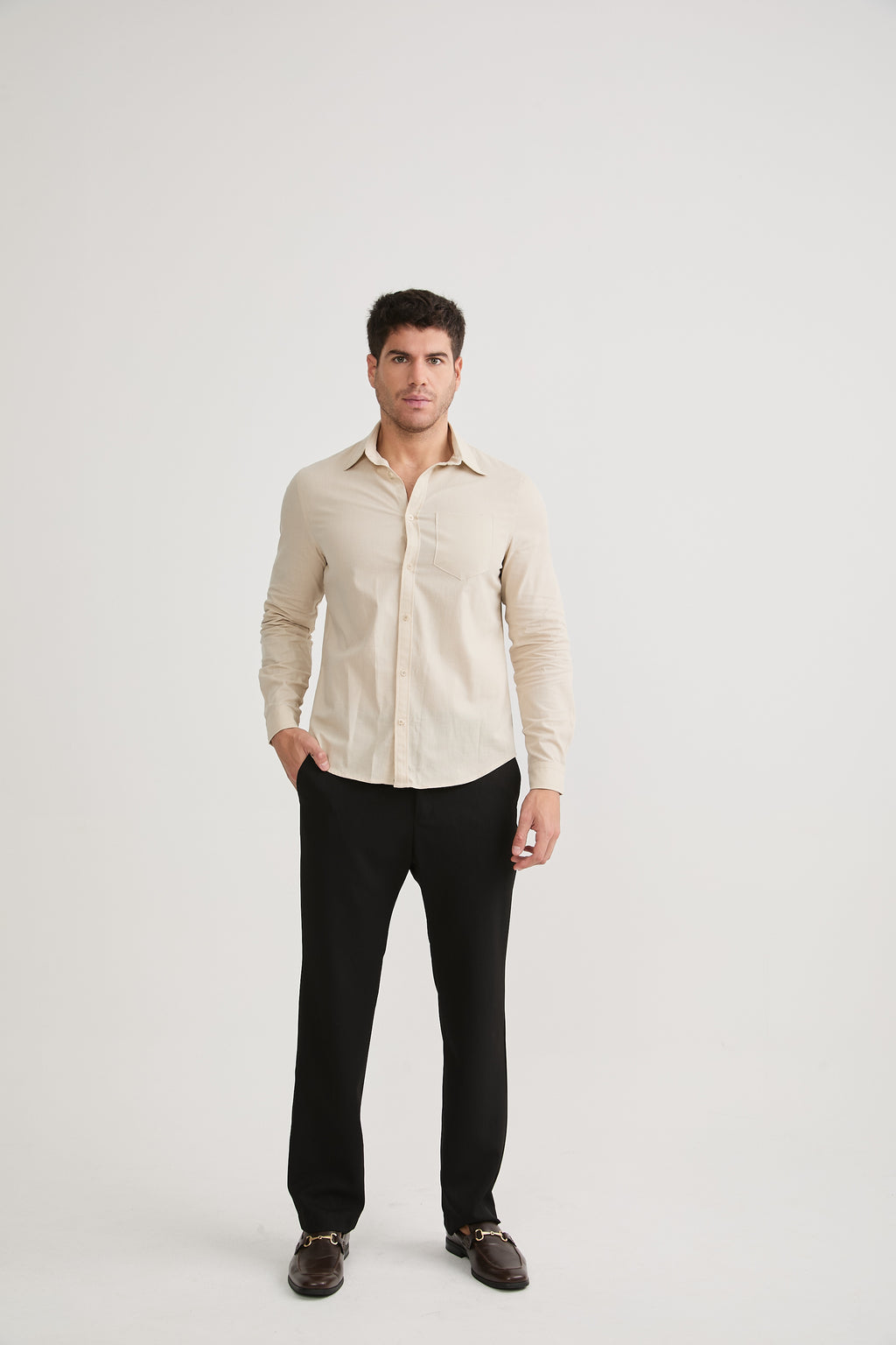 PANTALON PALAZO DE VESTIR PARA HOMBRE NEGRO