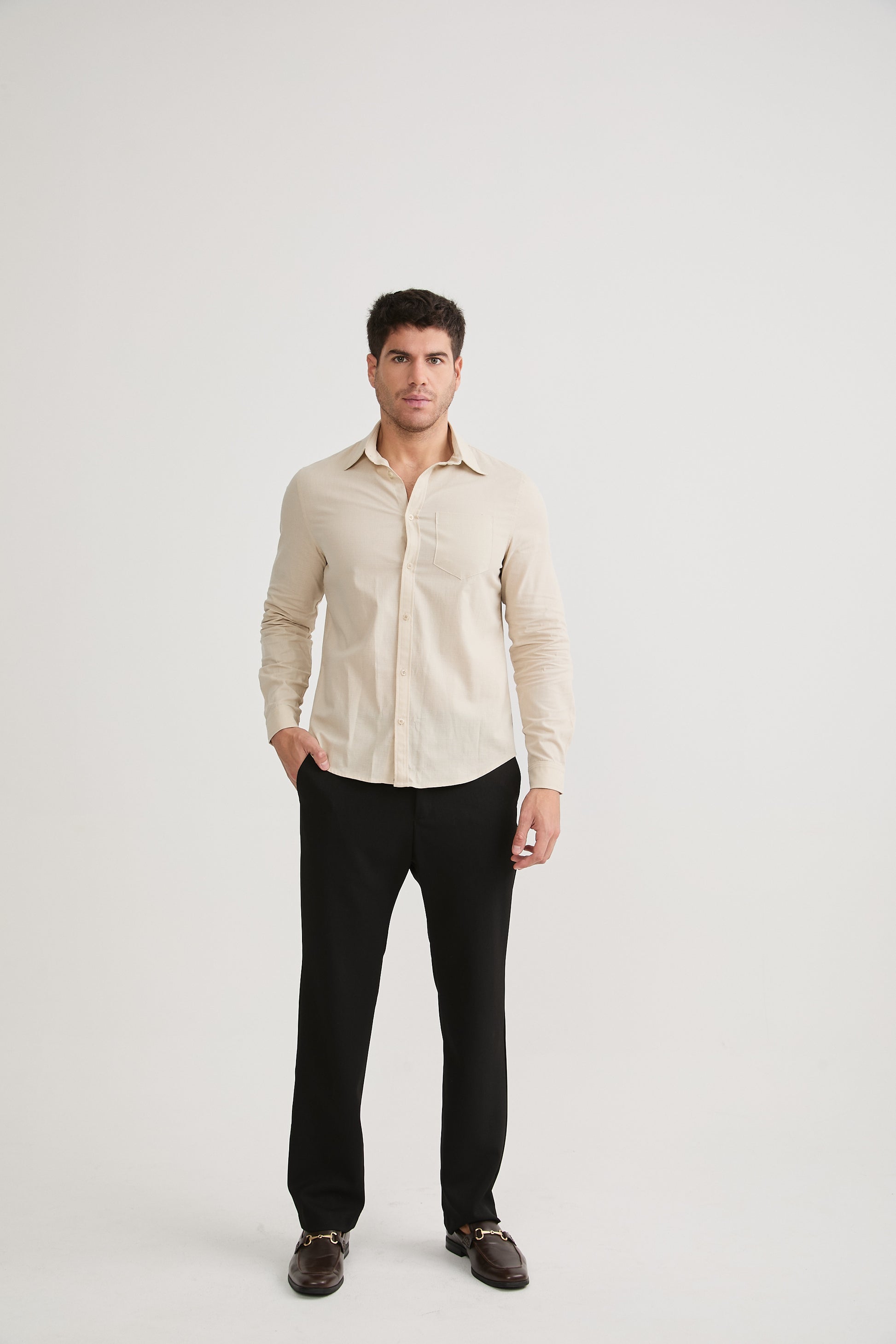 PANTALON PALAZO DE VESTIR PARA HOMBRE NEGRO