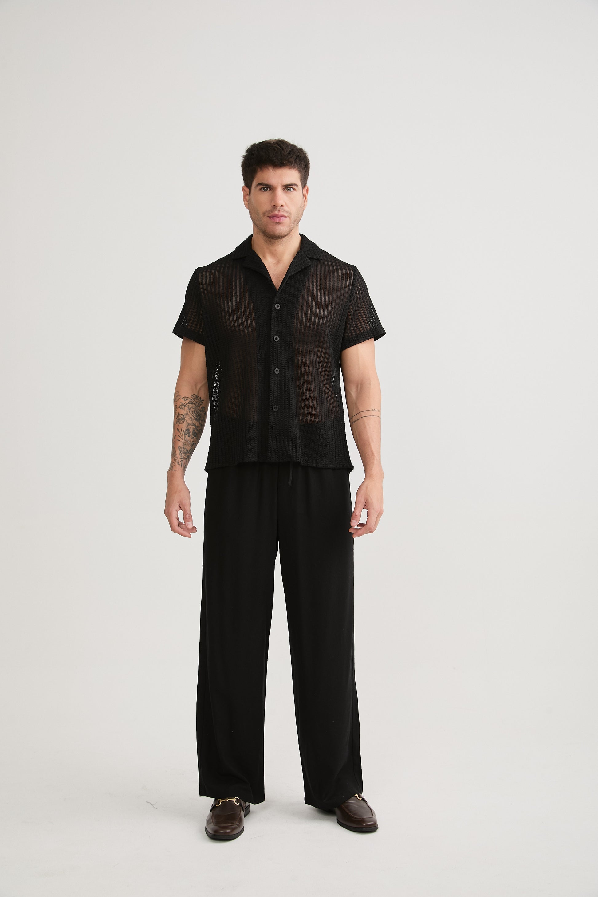 PALAZZO DE LINO PARA HOMBRE NEGRO - COCCO