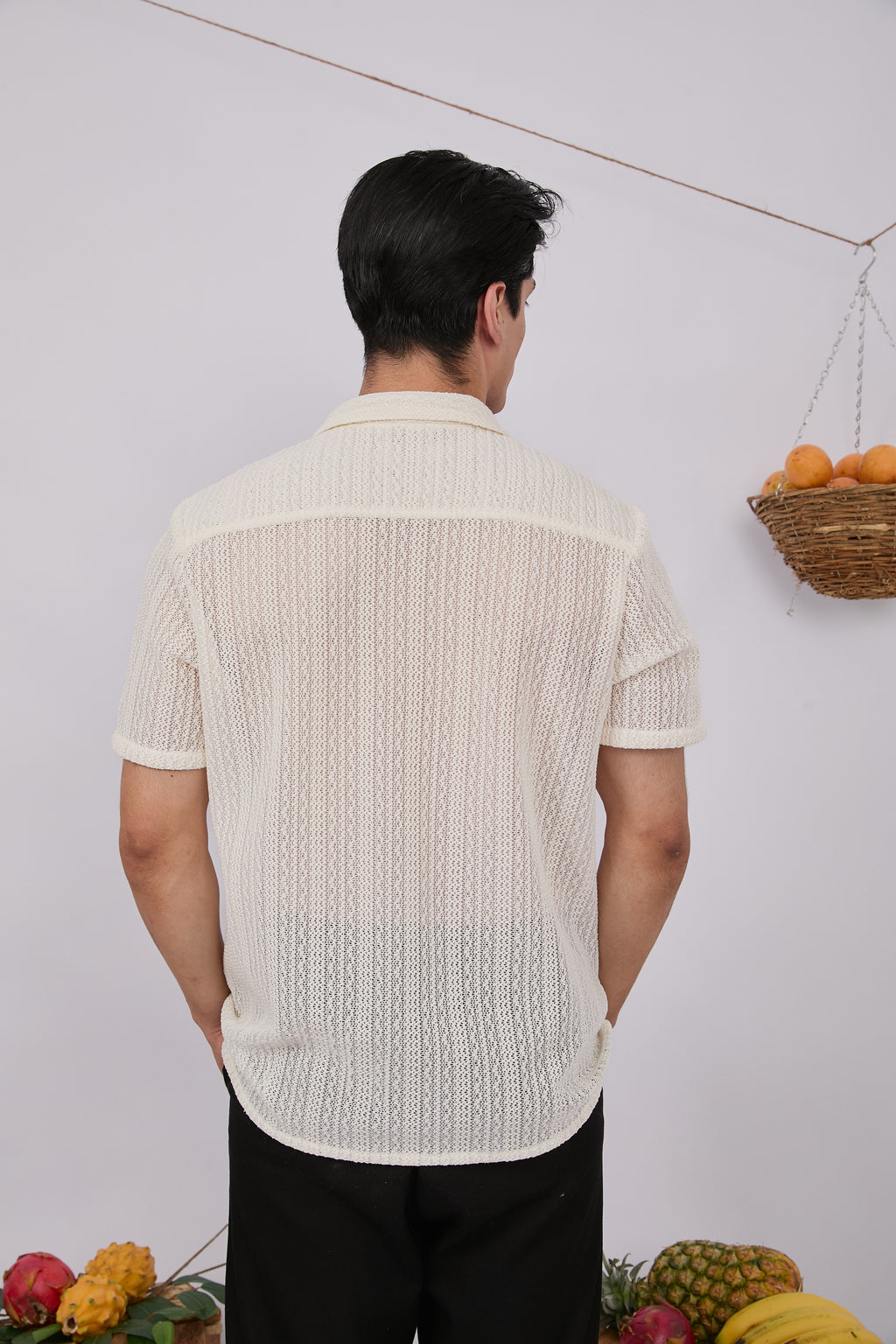 CAMISA DE MALLA PARA HOMBRE MANGA CORTA PERLA - LIMA