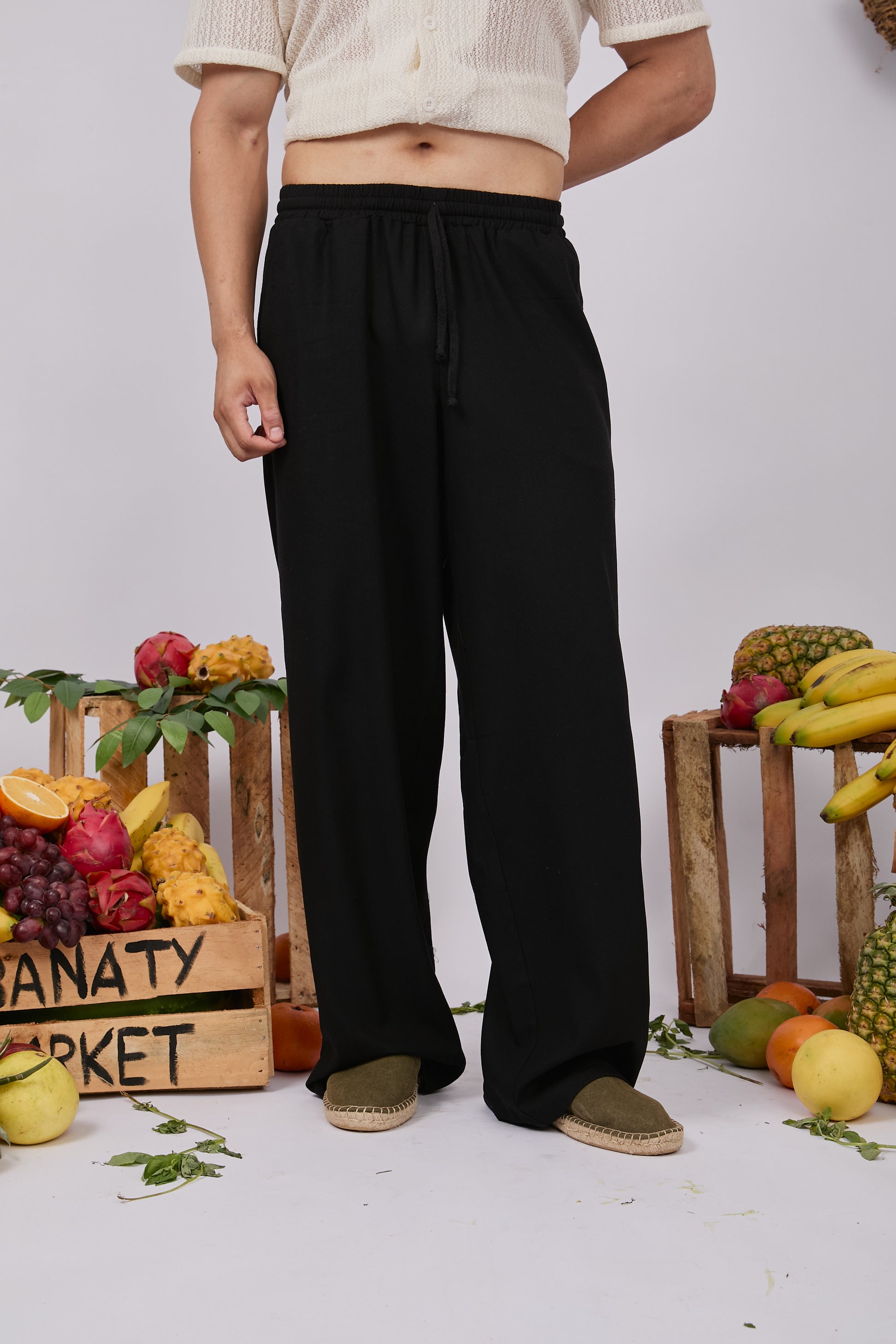 PALAZZO DE LINO PARA HOMBRE NEGRO - COCCO