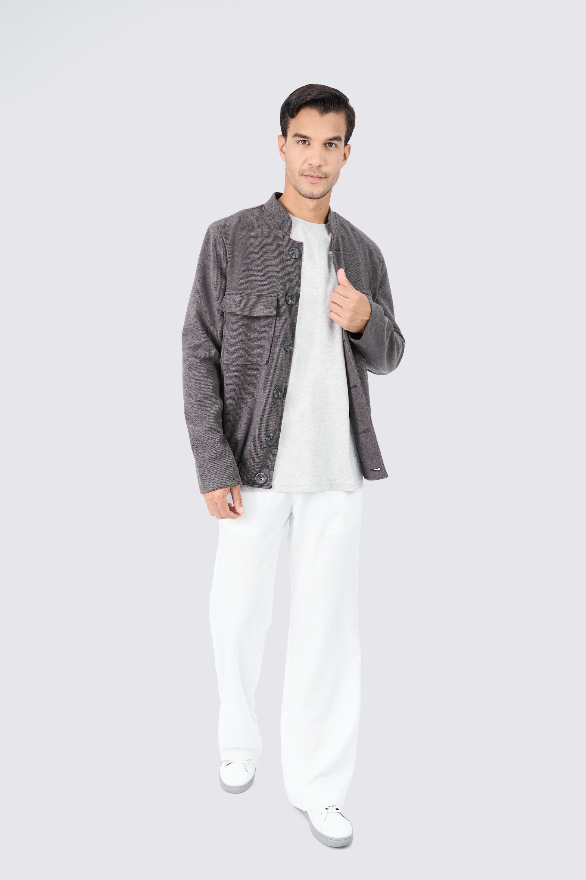 BOMBER DE PAÑO PARA HOMBRE STEFANO NEGRO
