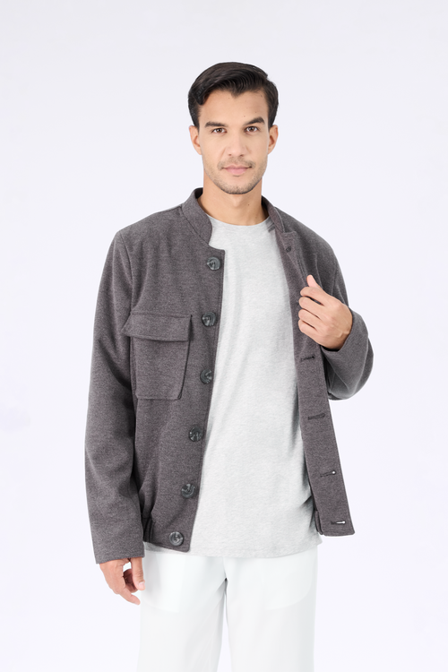 BOMBER DE PAÑO PARA HOMBRE STEFANO NEGRO