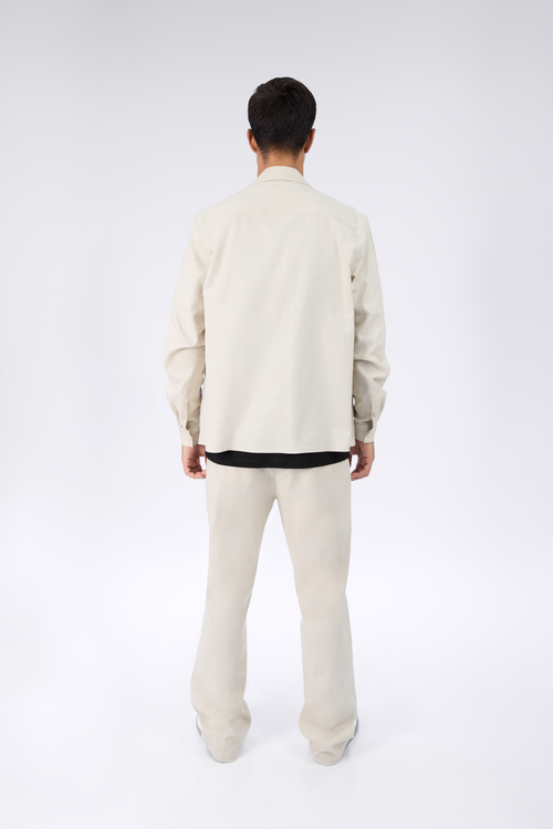CAMISA SACO DE LINO PARA HOMBRE GAEL CRUDO