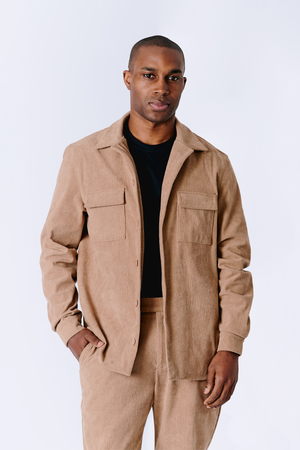 CAMISA DE CORDUROY PARA HOMBRE FABRIZIO BEIGE