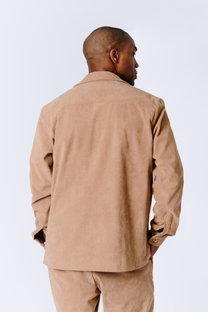 CAMISA DE CORDUROY PARA HOMBRE FABRIZIO BEIGE