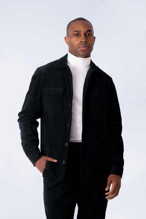 CAMISA DE CORDUROY PARA HOMBRE FABRIZIO NEGRO