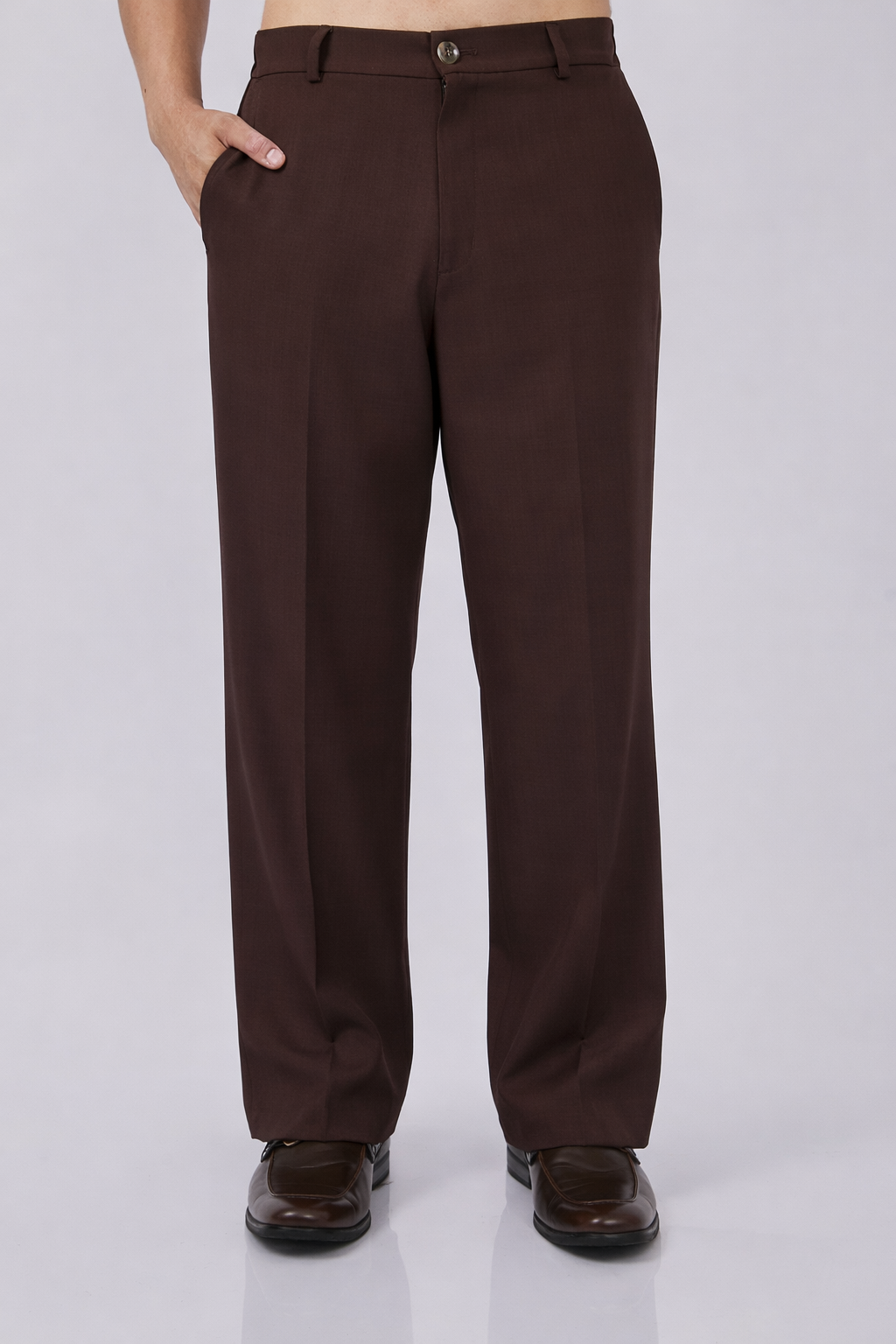 PANTALON PALAZO DE VESTIR PARA HOMBRE YAARUB MARRON