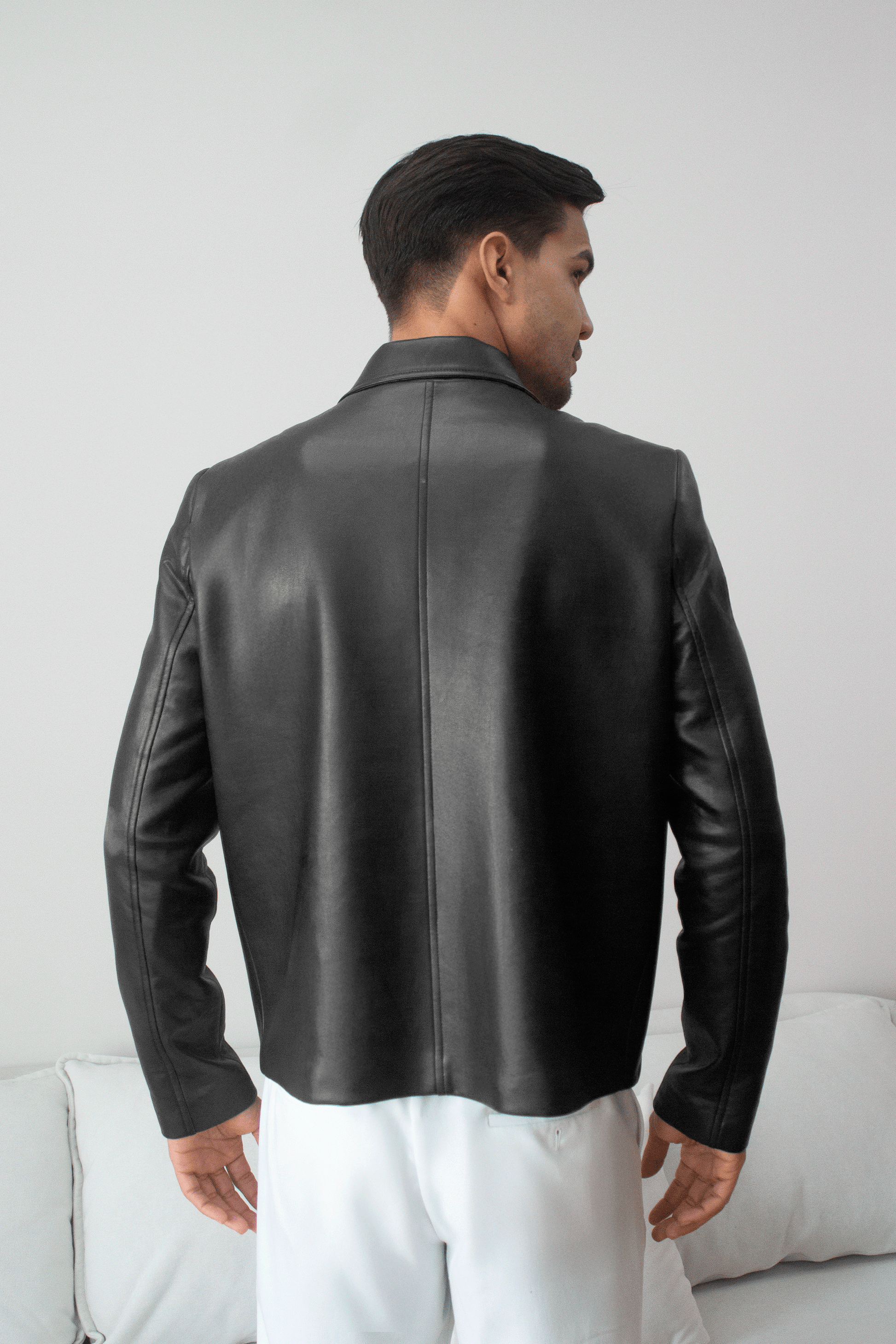 CASACA DE CUERINA PARA HOMBRE NEGRO DAMIAN