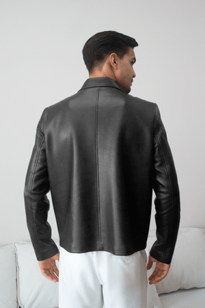 CASACA DE CUERINA PARA HOMBRE NEGRO DAMIAN