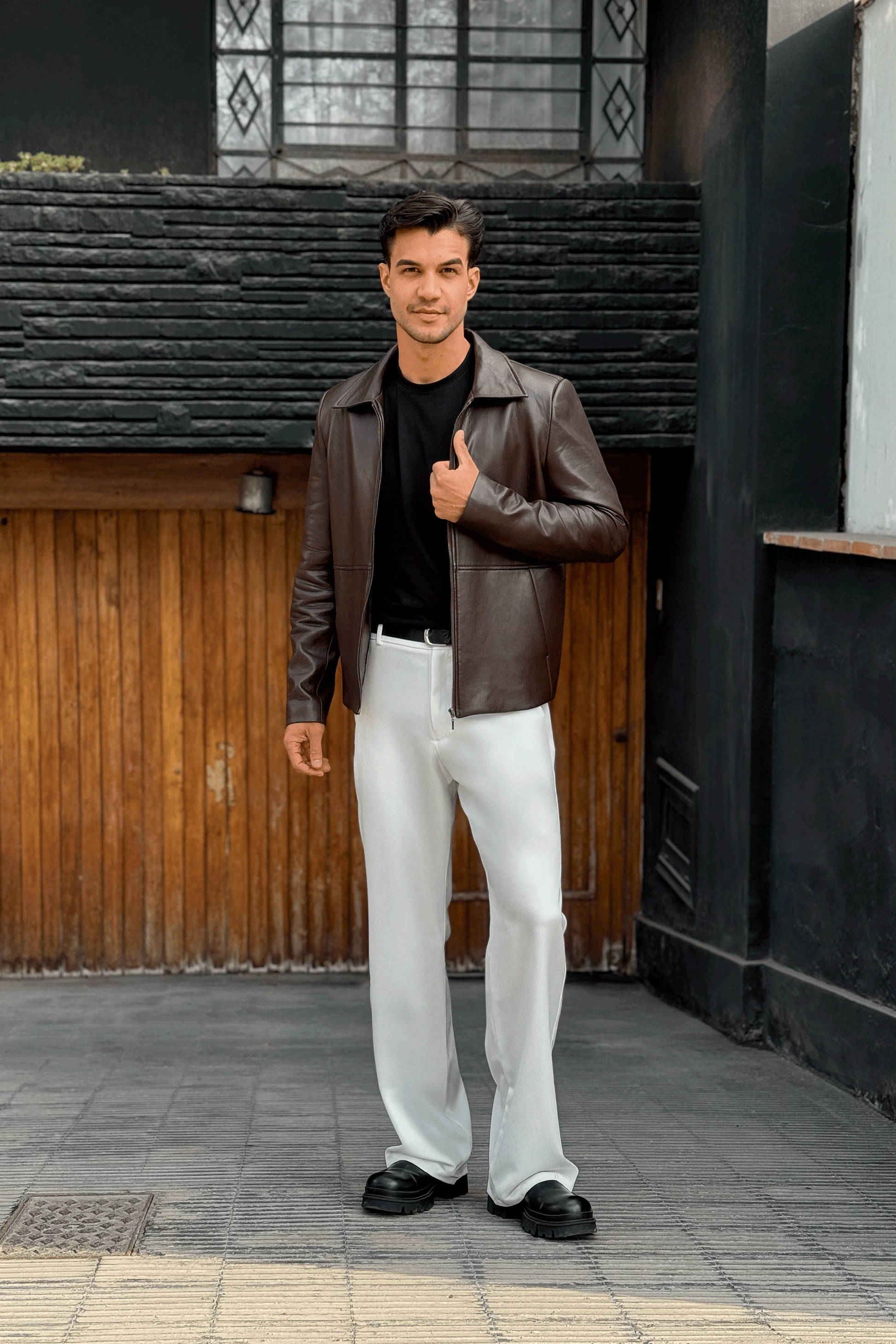 CASACA DE CUERINA PARA HOMBRE MARRON DAMIAN