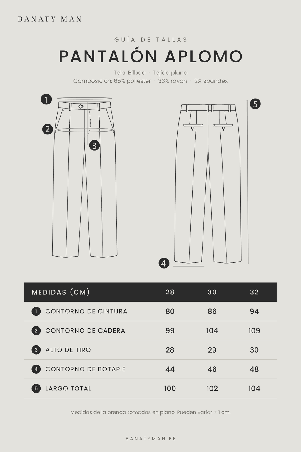 PANTALÓN SASTRE RECTO PARA HOMBRE NEGRO APLOMO