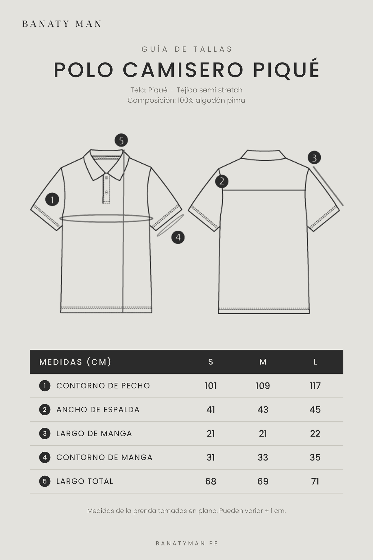 POLO CAMISERO DE PIQUÉ DE ALGODÓN PIMA BLANCO