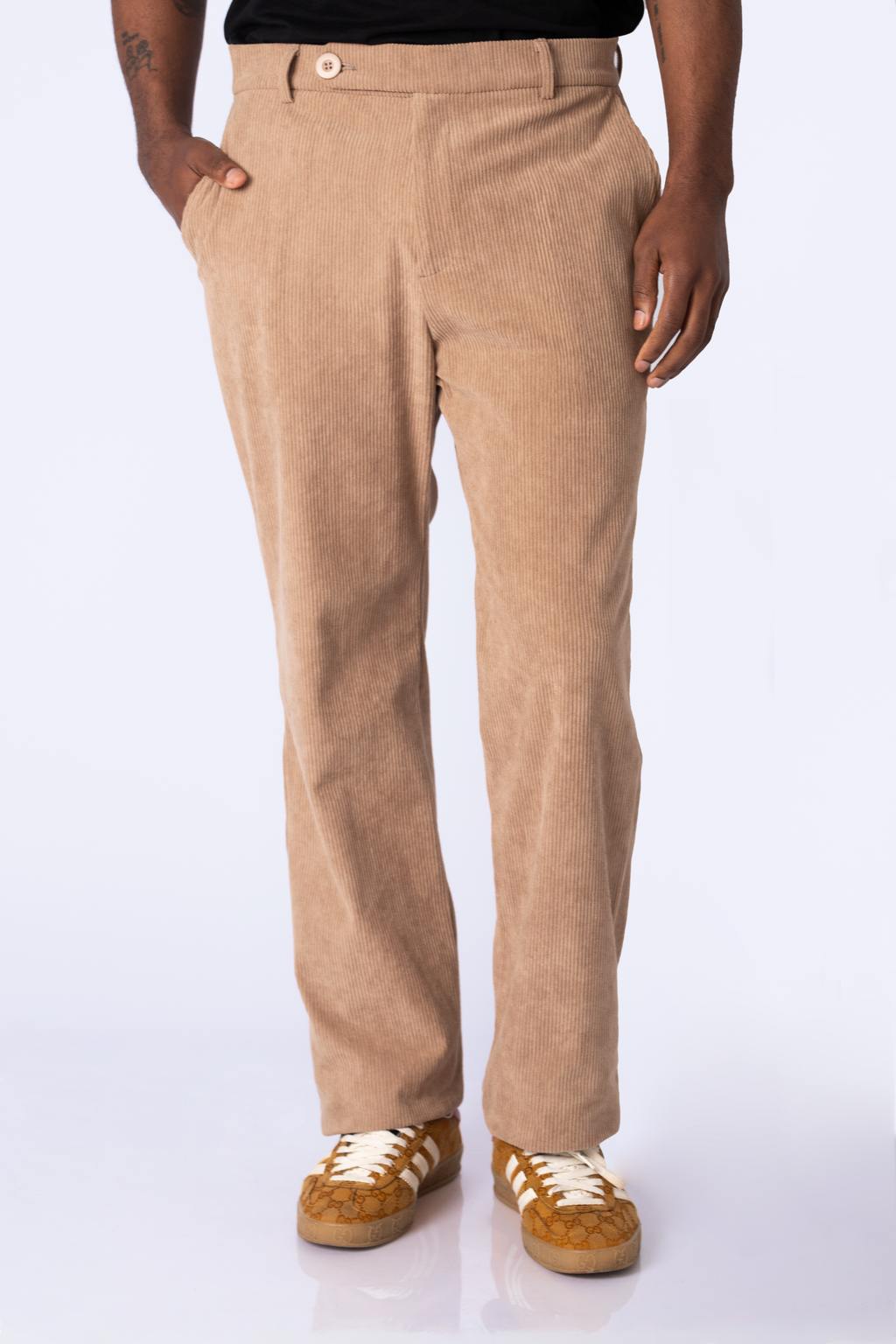 PANTALÓN DE CORDUROY BEIGE REGULAR FIT PARA HOMBRE FABRIZIO
