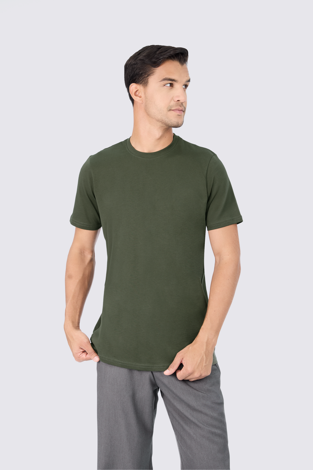 POLO DE ALGODÓN PIMA REGULAR FIT VERDE OLIVO NAHUEL