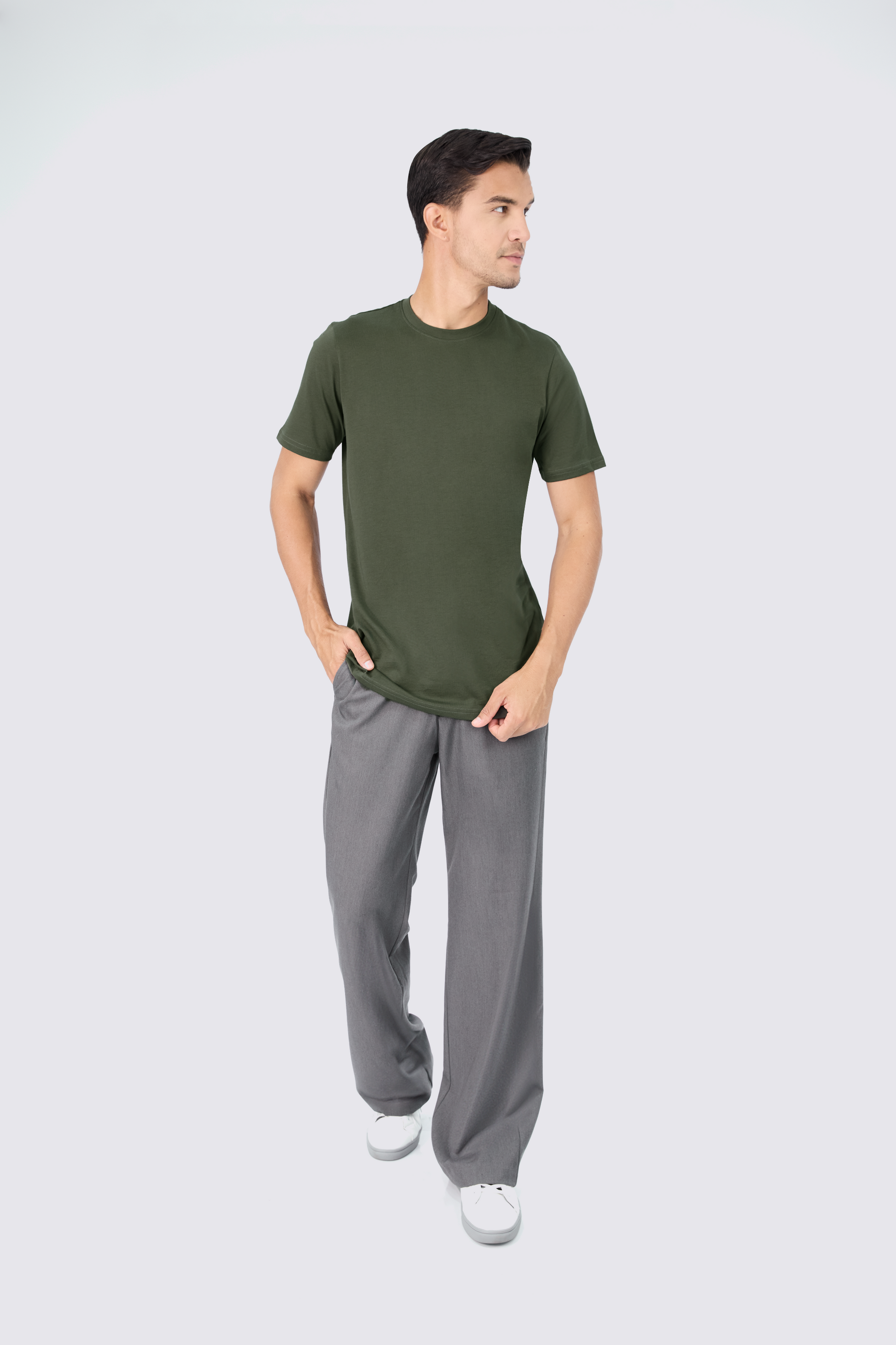 POLO DE ALGODÓN PIMA REGULAR FIT VERDE OLIVO NAHUEL