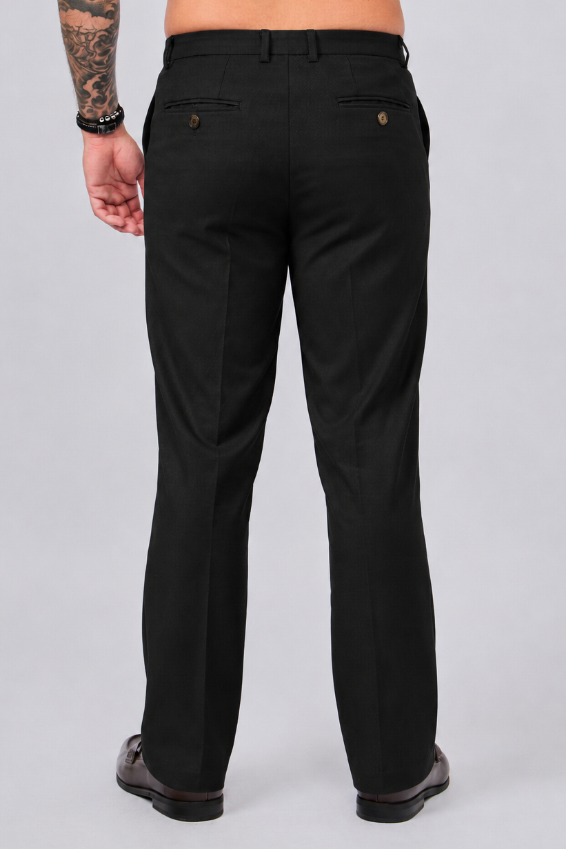 PANTALÓN SASTRE RECTO PARA HOMBRE NEGRO APLOMO