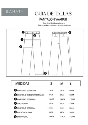 PANTALON PALAZO DE VESTIR PARA HOMBRE YAARUB MARRON