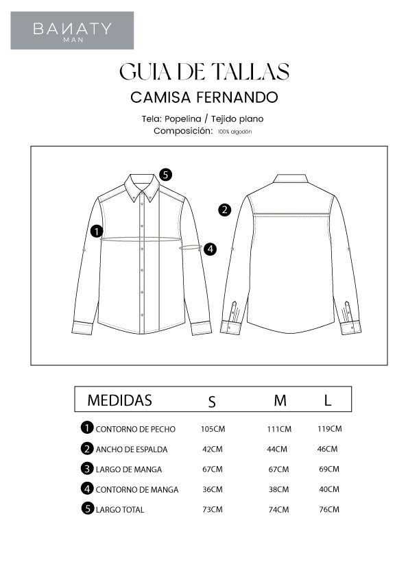 CAMISA DE MANGA LARGA A RAYAS CELESTE Y BLANCO FERNANDO
