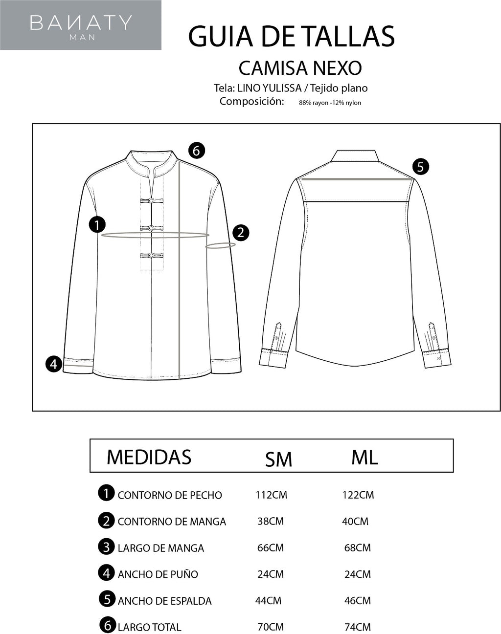 CAMISA MANGA LARGA CUELLO MAO MARRON - NEXO