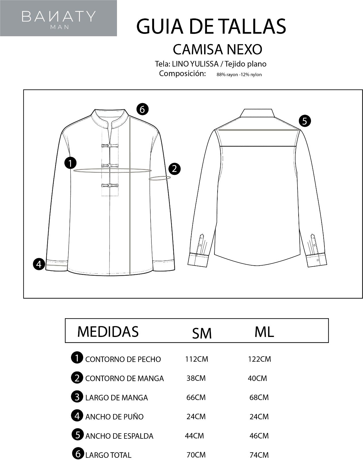 CAMISA MANGA LARGA CUELLO MAO CAMEL - NEXO